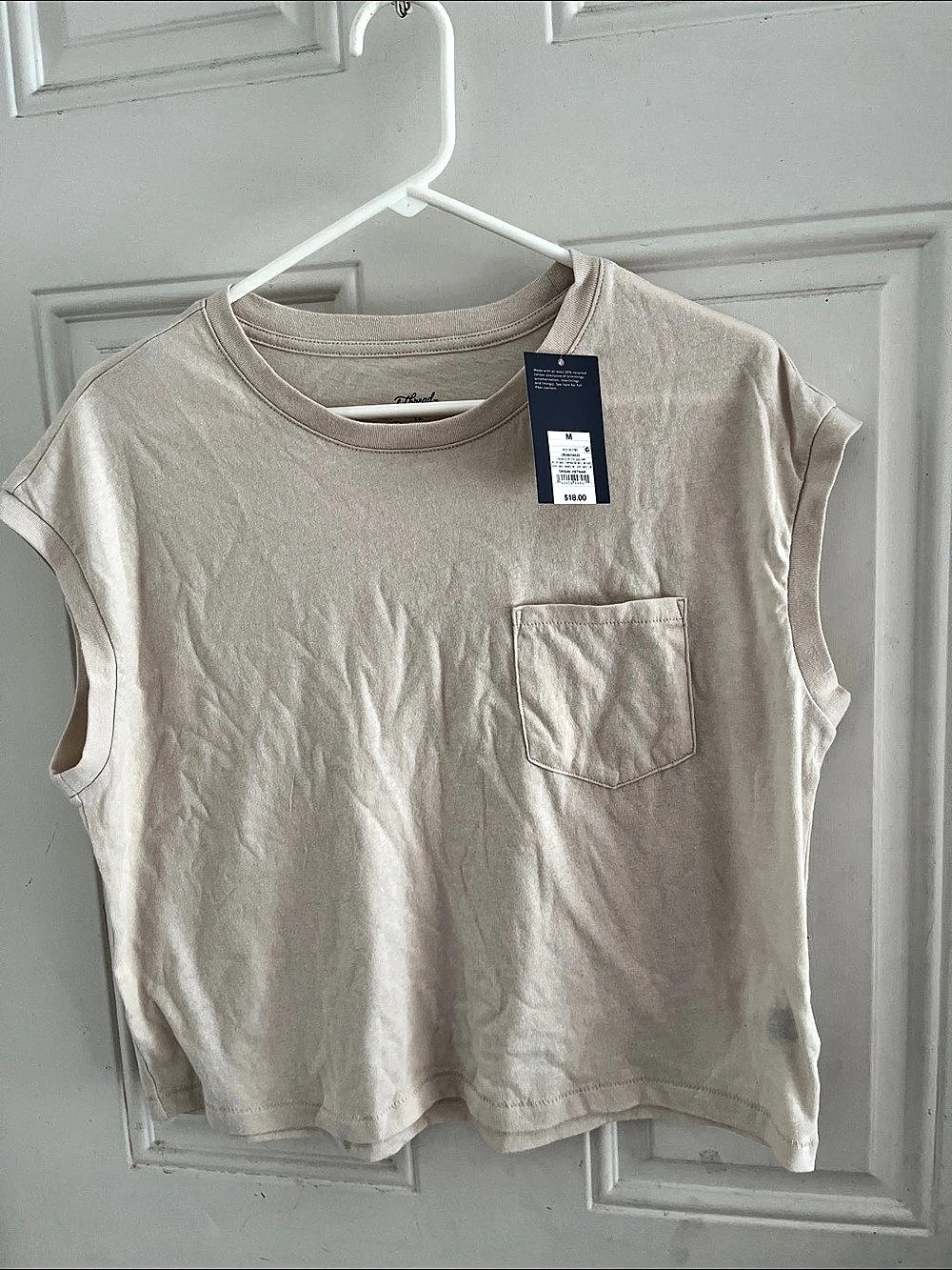 Universal Thread Pocket Muscle Tee Cream Medium